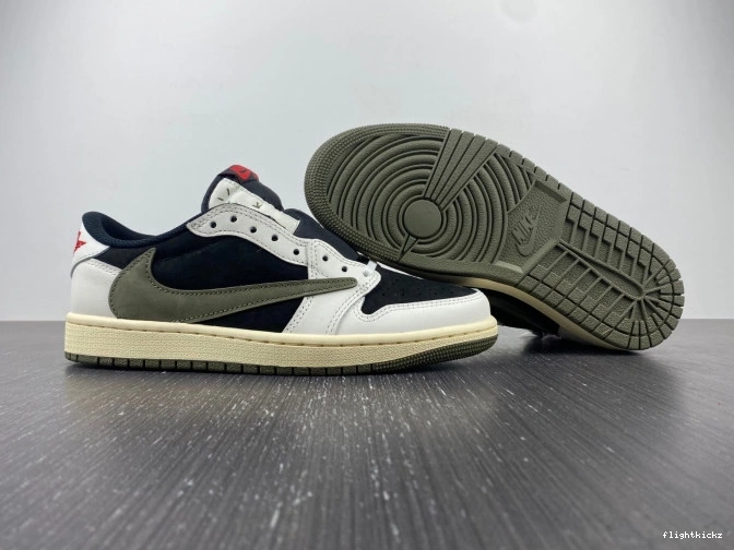 Olive Air Low WMNS 1 Jordan OG x Scott Travis DZ4137-106 0821
